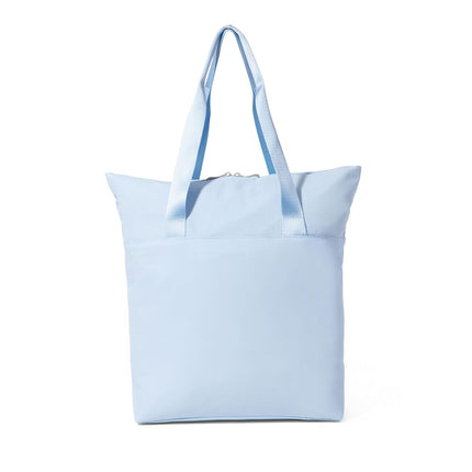 Baggallini Swift Tote Bag for Women - Lightweight 12x16 Nylon Zipped Travel Carry On Bag w/Luggage Sleeve, B-lite Ice Blue