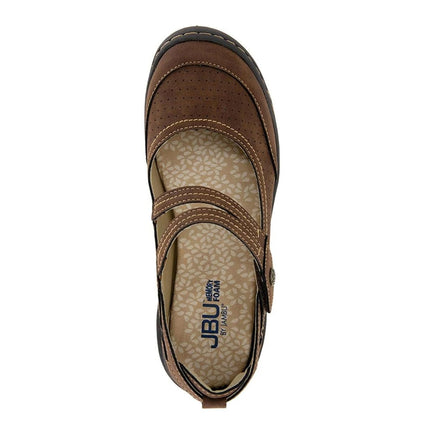 Jambu JBU Women's Fawn Mary Jane Flat, Dark Brown, 6 UK