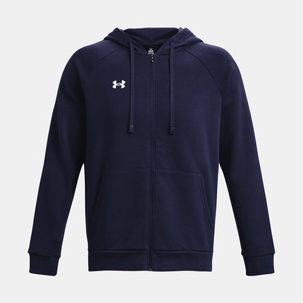 Under Armour Men's Rival Fleece Full Zip Hoodie Sweatshirt Hooded, opaco, Midnight Navy, S Tall