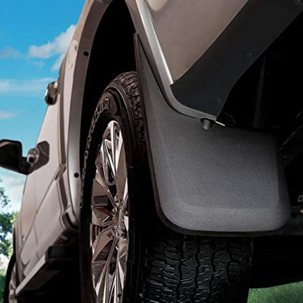 Husky Liners Mud Guards | Rear Mud Guards - Black | 57881 | Fits 2014-2018 Chevrolet Silverado 1500, 2015-2019 Silverado 2500/3500, 2019 Silverado 1500 LD w/Single Rear Wheels 2 Pcs
