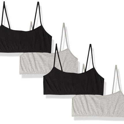 Fruit of The Loom Big Girls Training Bra Value Packs Available in Cotton & Seamless!, Black Hue/Grey Heather, 30