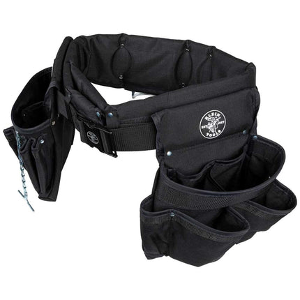 Klein Tools 5710L Electrician's Padded Tool Belt/Pouch Combo, 27 Pockets, 4-Piece, Large, Reinforced Bottom Pouches, Heavy Duty Nylon Webbing, Double Stitched