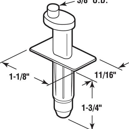 Prime-Line Products N 6982 Bi-Fold Door Top Pivot, Nylon,(Pack of 2)