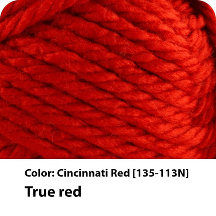 Lion Brand Yarn 135-113N Yarn, 3-Pack, Cincinnati Red 3 Pack