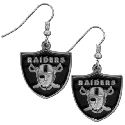 Siskiyou Sports NFL Oakland Raiders Chrome Dangle Earrings