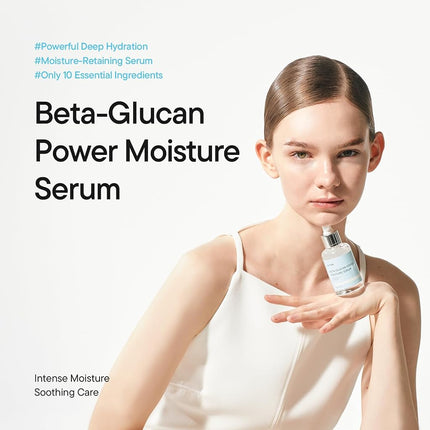 IUNIK Beta-Glucan Power Deep Moisture Vegan Serum 400,000 ppm Intense Hydration Mushroom Yeast Extracts Naturally-derived - Dry Mature Sagging Sensitive Skin Cell Regenerating Lifting Korean Skincare