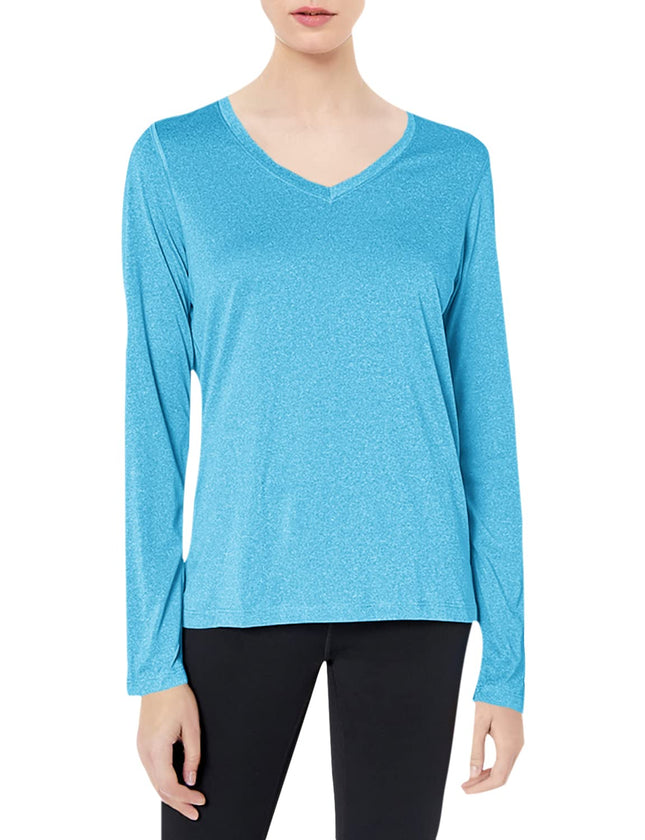 Hanes Womens O9309 Athletic Shirt, Underwater Blue