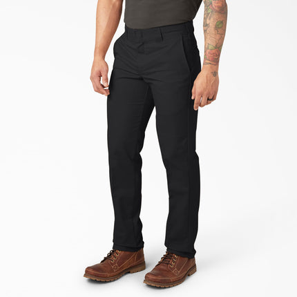 Dickies Mens Slim Fit Tapered Leg Multi-use Pocket Work Pants, Black, 38W x 30L