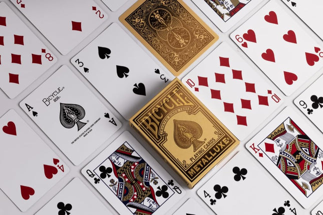 Bicycle Metalluxe Gold Playing Cards - Premium Metal Foil Finish - Poker Size