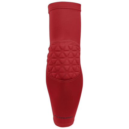 Champro Tri-Flex Compression Arm Sleeve with Elbow Padding, Medium, Scarlet