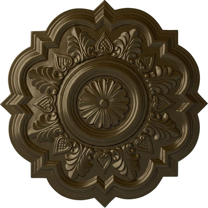 Ekena Millwork CM20DRBRS Deria Ceiling Locket 20" OD x 1.5" P (Fits Canopies up to 6") Hand Painted Brass