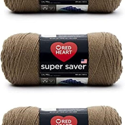 Red Heart Super Saver Pack of 3 - Café Latte - 7oz