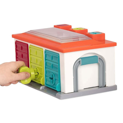 Battat 3-Car Garage, Color Sorting Push-and-Go Playset, Toddler