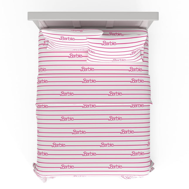 Franco Collectibles Barbie Logo Bedding Super Soft