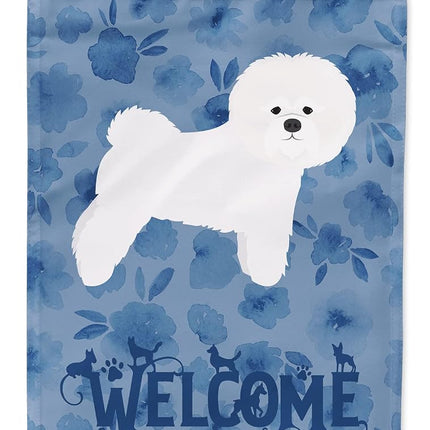 Caroline's Treasures CK6062GF Bichon Fris Welcome Flag Garden Size, Garden Size, multicolor