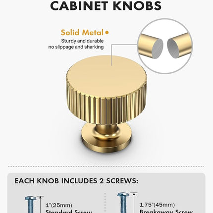 Coinkoly 10 Pack Champagne Bronze Cabinet Knobs Kitchen Champagne Gold Cabinet Pulls for Cabinets Drawer Pulls Dresser Hardware for Cupboard CK0083