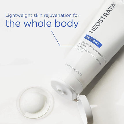 NEOSTRATA GLYCOLIC RENEWAL Smoothing Lotion Lightweight Skin Rejuvenation For Face, Body and Hands Oil-Free Fragrance-Free, 6.8 fl. oz.