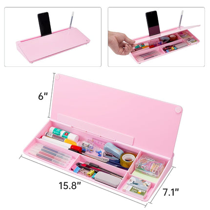 TSJ Office Desktop Whiteboard Dry-Erase-Board - Computer Keyboard Stand White Board Surface Pad with Drawer, Desk Organizers with Accessories for Office, Home, School Supplies