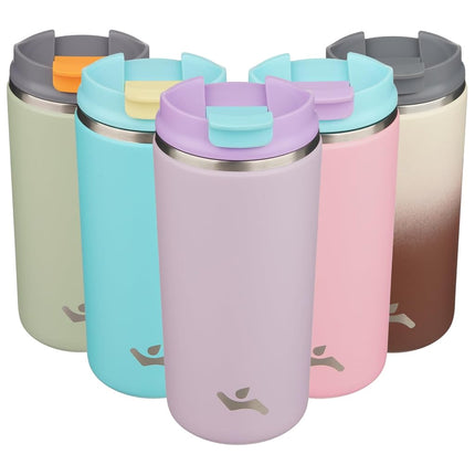 Konokyo Tumbler with Lid, 12 oz Travel Coffee Mug Double Wall Vacuum Stainless Steel Thermal Metal Cup Insulated Water Bottle,Lavender
