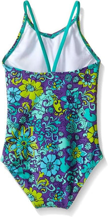 Kanu Surf Little Girls' Chloe One Piece Swimsuit, Purple, 12