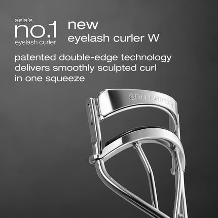 Shu Uemura New Eyelash Curler W, Double Edge Eyelash Curler for a Smoothly Sculpted curl in one Squeeze - Includes Silicone Replacement Pad