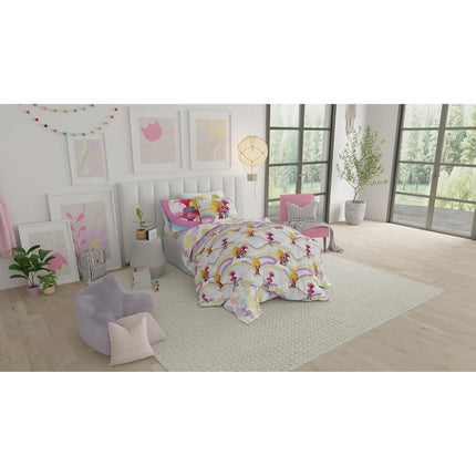 Franco DreamWorks Trolls 3 Band Together Kids 5 Piece Bedding Super Soft Reverisble Comforter and Sheet Set with Sham, Twin, (Officially Licensed Product)