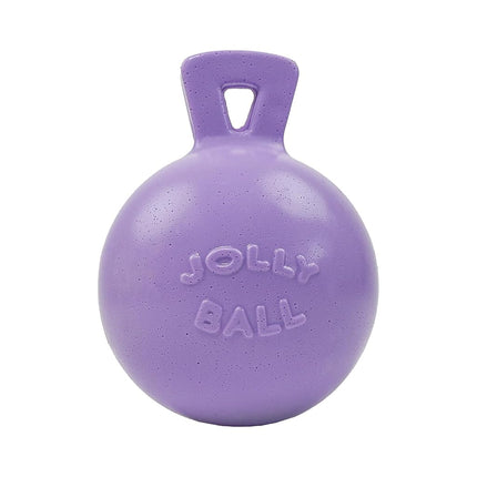 Jolly Pets Tug-n-Toss Heavy Duty Dog Toy Ball with Handle, 6 Inches/Medium, Light Purple