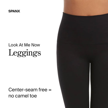 Spanx Seamless Leggings - Comfortable Athletic Wear - Core & Tummy Control for Shaping - Natural Waist Fit - Black - X-Large