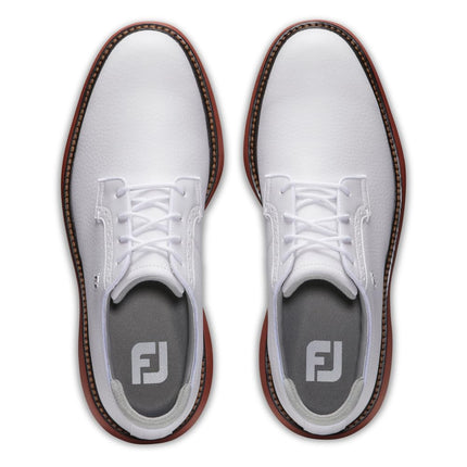 FootJoy FJ Traditions Blucher, White/White/Brick, 7.5 UK Medium