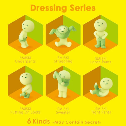 Smiski Dreams Glow in The Dark Figure, Dressing Series, Random Style, 1 Pack