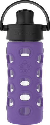 Lifefactory 12-Ounce Glass Water Bottle with Activ