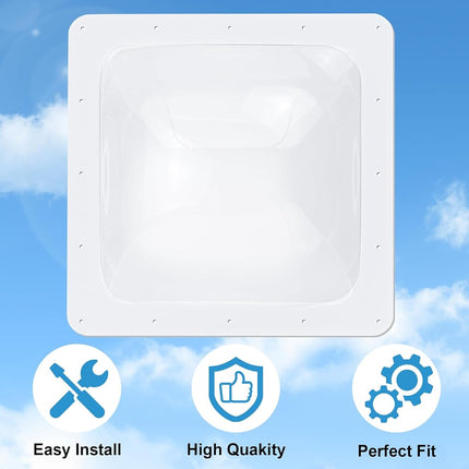 XMK RV Skylight Replacement,18"x18" Skylight Outer Dome Fit 14"x14" Opening