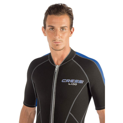 Cressi Lido Man Shorty Wetsuit - Men's Shorty Wetsuit for Snorkelling, Swimming and Water Sports, 2mm Ultra Stretch Neoprene
