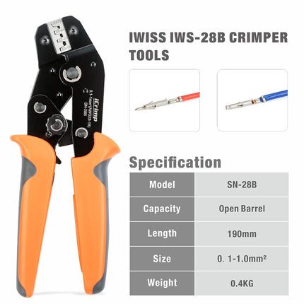 IWISS SN-28B Crimping Tool for AWG28-18 Dupont Pins