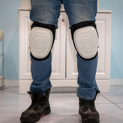 Klein Tools 60896 Knee Pad, Non-Marring, Gel-Like Padding, Semi-Round Stabilizing Knee Pads with Adjustable Straps for Construction and Flooring