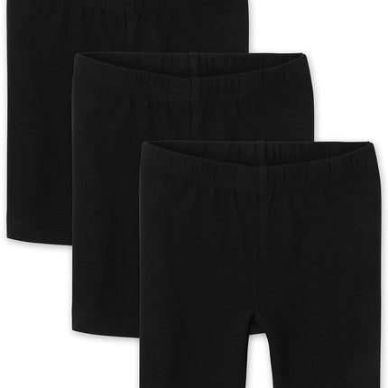 Lot de 3 shorts de cyclisme The Children's Place pour bébés filles et tout-petits, Noir, Taille 3T US