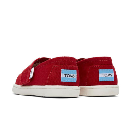 TOMS Unisex Kids Tiny Alpargata Loafer Flat, Red, 1.5 UK Child
