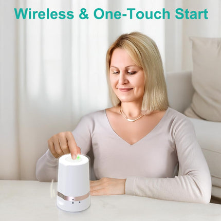 Fullicon Cordless Electric Pill Crusher, One-Touch Fine Powder, Rose Gold