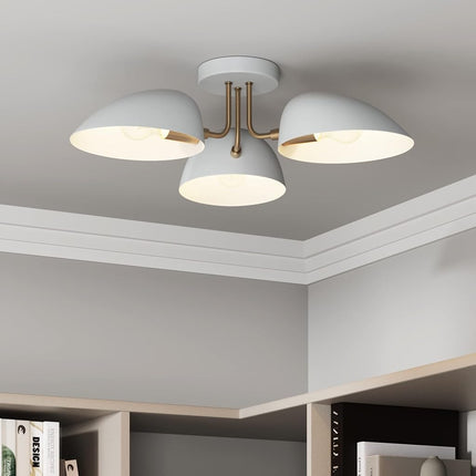 Nathan James Argo Semi Mount Flush Ceiling Light, 