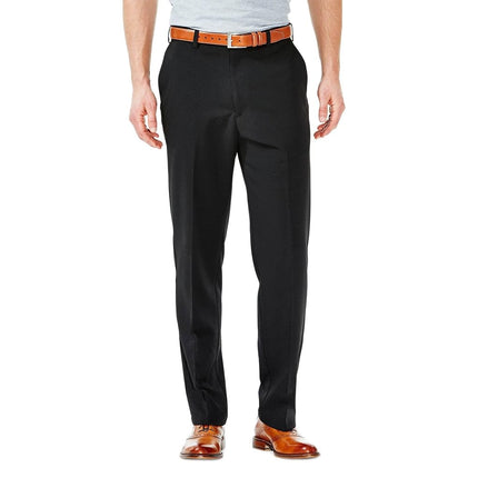 Haggar Men's Cool 18 Hidden Comfort Waist Plain Fr