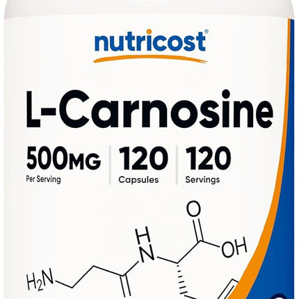 Nutricost L-Carnosine 500mg, 120 Capsules - Veggie