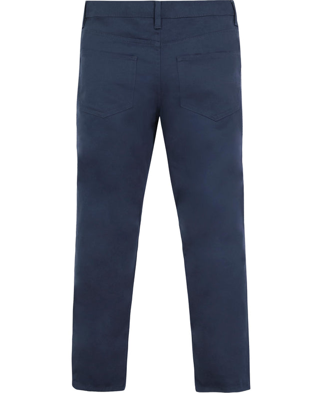 Nautica Boys' Flat Front Stretch Twill Chino Khaki Pant, Navy 5-pocket, 18 Husky