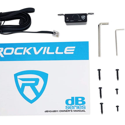 Rockville dB10 800W Mono 4-Ohm Car Amplifier, High-Speed MOSFET, Adjustable 12dB Crossover, LED, Remote Sub Control, Perfect for Car Audio and Subs