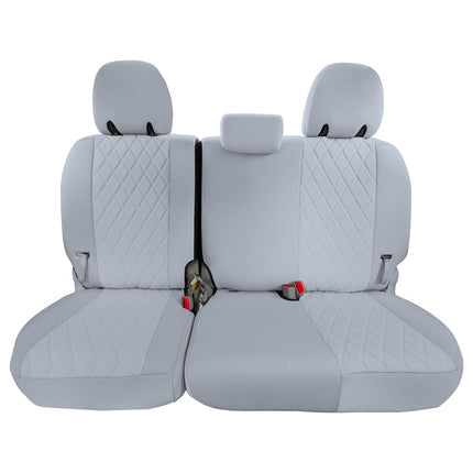 FH Group Custom Fit Neoprene Seat Covers for 2011-2020 Toyota Sienna with Water Resistant Neosupreme Insert - 3rd Row Solid Gray