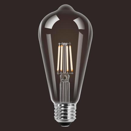 SYLVANIA ST19 Clear LED White Filament Bulb, 13W, Dimmable, 1500 LMS, Medium Base, 5000K, Daylight - 2 Pack (42251)