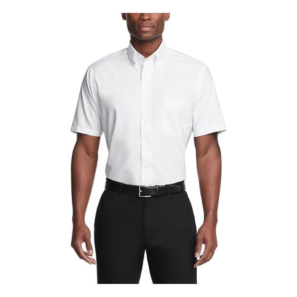 Van Heusen Men's Regular-fit Oxford Short-sleeve B