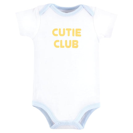 Bodies de Algodón para Bebés Unisex Hudson Baby, Happy Little Guy, 6-9 Meses