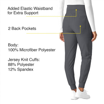 WonderWink Women's Maternity Jogger Pant, Pewter, Medium