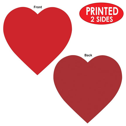 Beistle 77760-12 36-Piece RedPrinted Heart Cutout, 12-Inch