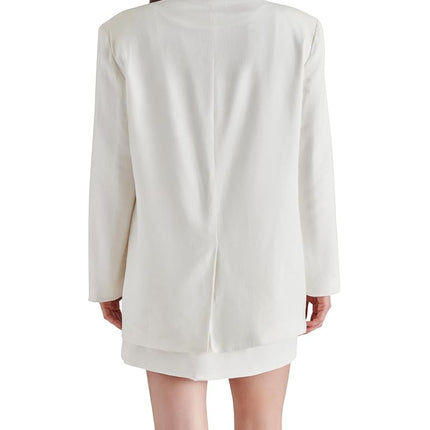 Steve Madden Apparel Women's Imaan Blazer, Ivory, M
